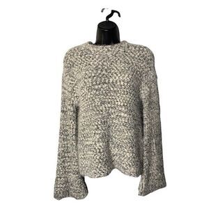 Melrose and Market Sweater Women's XXS Chunky Open Knit Marled Bell Sleeve Top